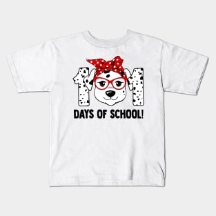 101 Days of School Dalmatian Dog Teachers Kids Gift Kids T-Shirt